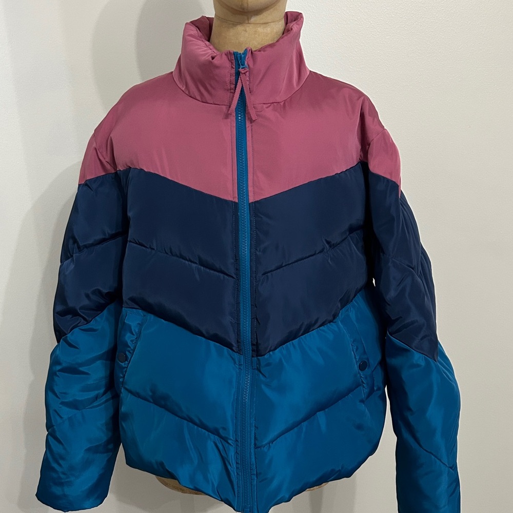 Sundance retro color block Greer mountain puffer jacket zipper pockets size XL - Picture 6 of 9
